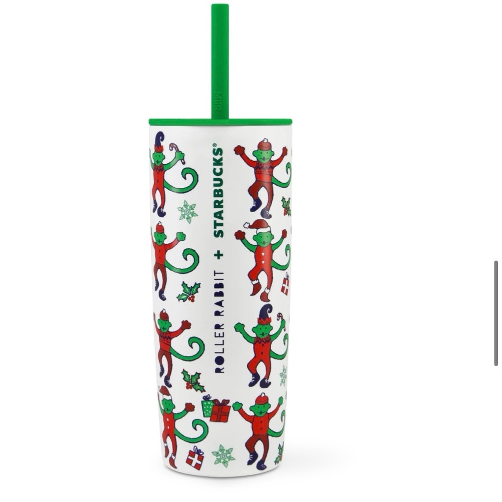 Roller Rabbit Starbucks Monkey Mas Stainless Steel Cold Cup